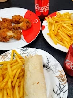 Chicken Wings Chips and Chicken Fillet Wrap