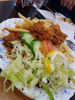 Doner Kebab with Wings and Fries